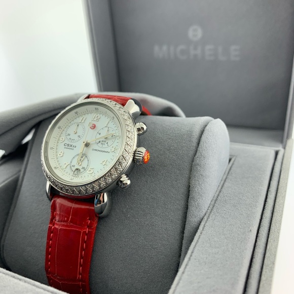 MICHELE CSK 33 DIAMOND BEZEL MOP CHRONOGRAPH WHITE main image 4